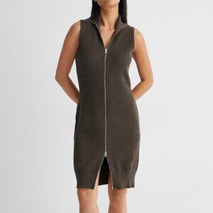 BNWT AW21 MAISON MARGIELA MM6 KNIT UP ZIP UP DRESS M